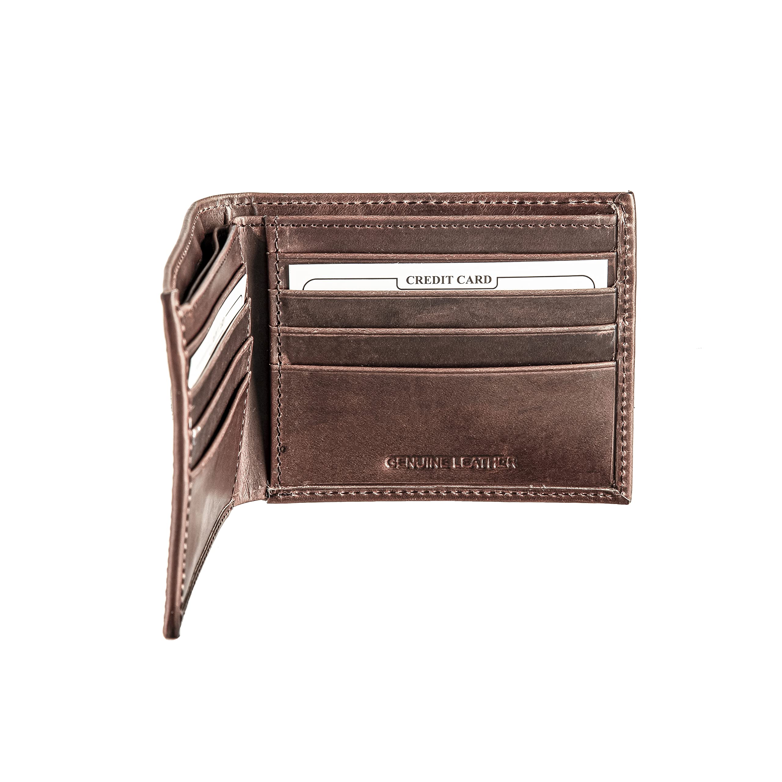 Team Sports America NFL Washington Commanders Brown Wallet | Bi-Fold | Officially Licensed Stamped Logo | Made of Leather | Money and Card Organizer | Gift Box Included - Image 4